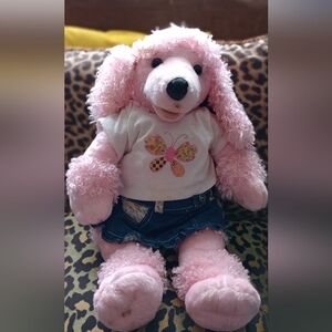Build A Bear St. Louis Zoo Large Pink Barbie Poodle Dog Plush Stuff Animal Rare